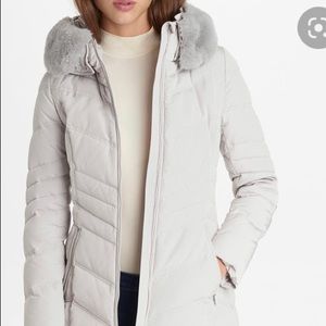 Karl Lagerfeld Faux Fur trim down puffer coat